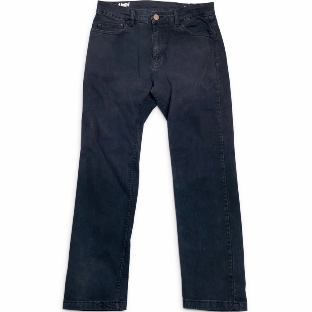 Men's Black Straight-Leg Jeans